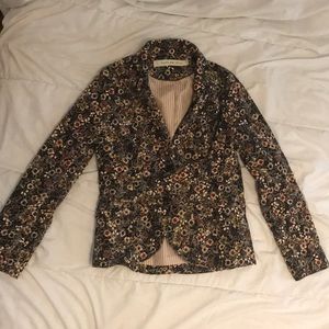 An Anthropologie floral cord blazer.